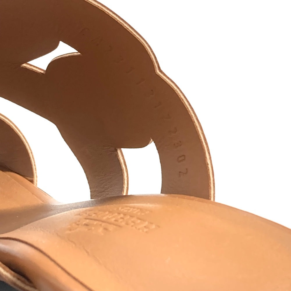 HERMES Sandals leather beige Gabby Women 36.5 Used