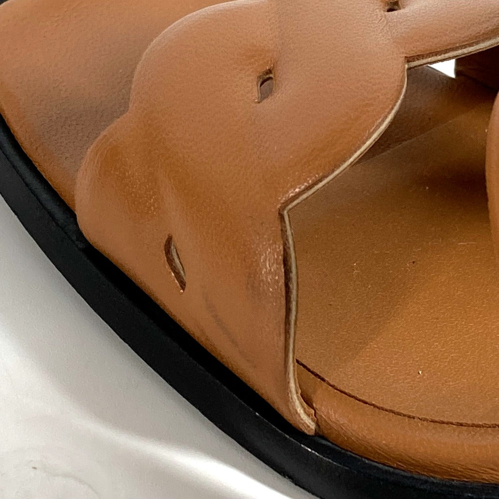 HERMES Sandals leather beige Gabby Women 36.5 Used