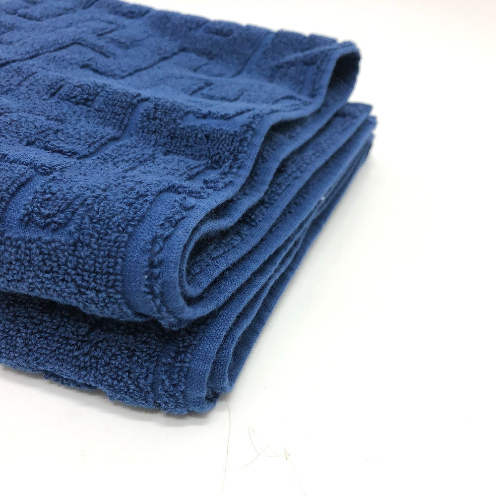 HERMES towel cotton blue labyrinth Women Used