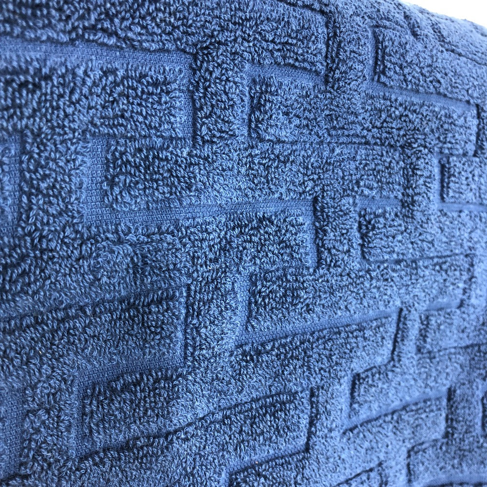 HERMES towel cotton blue labyrinth Women Used