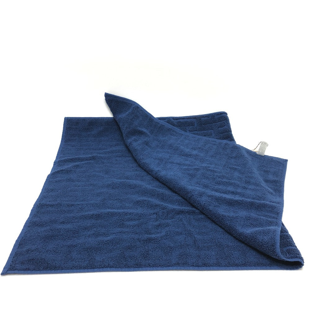 HERMES towel cotton blue labyrinth Women Used