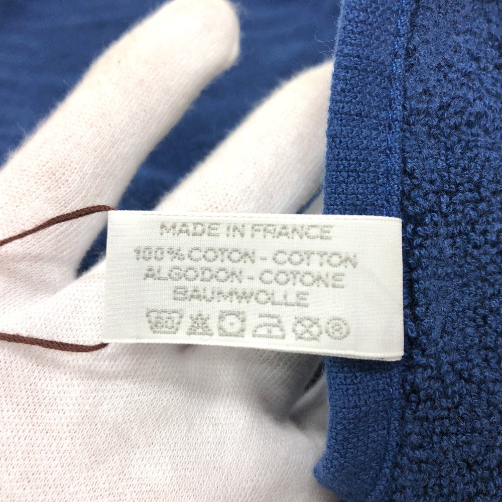 HERMES towel cotton blue labyrinth Women Used