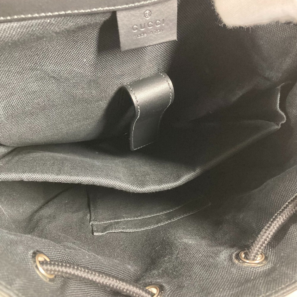 GUCCI Backpack 495563 GG Supreme Canvas black GG Supreme Sherry line mens Used