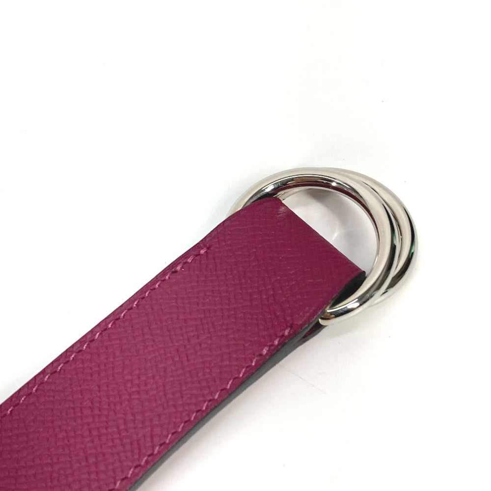 HERMES Scarf ring Epsom Purple type Romance Belt Accessories Women Used