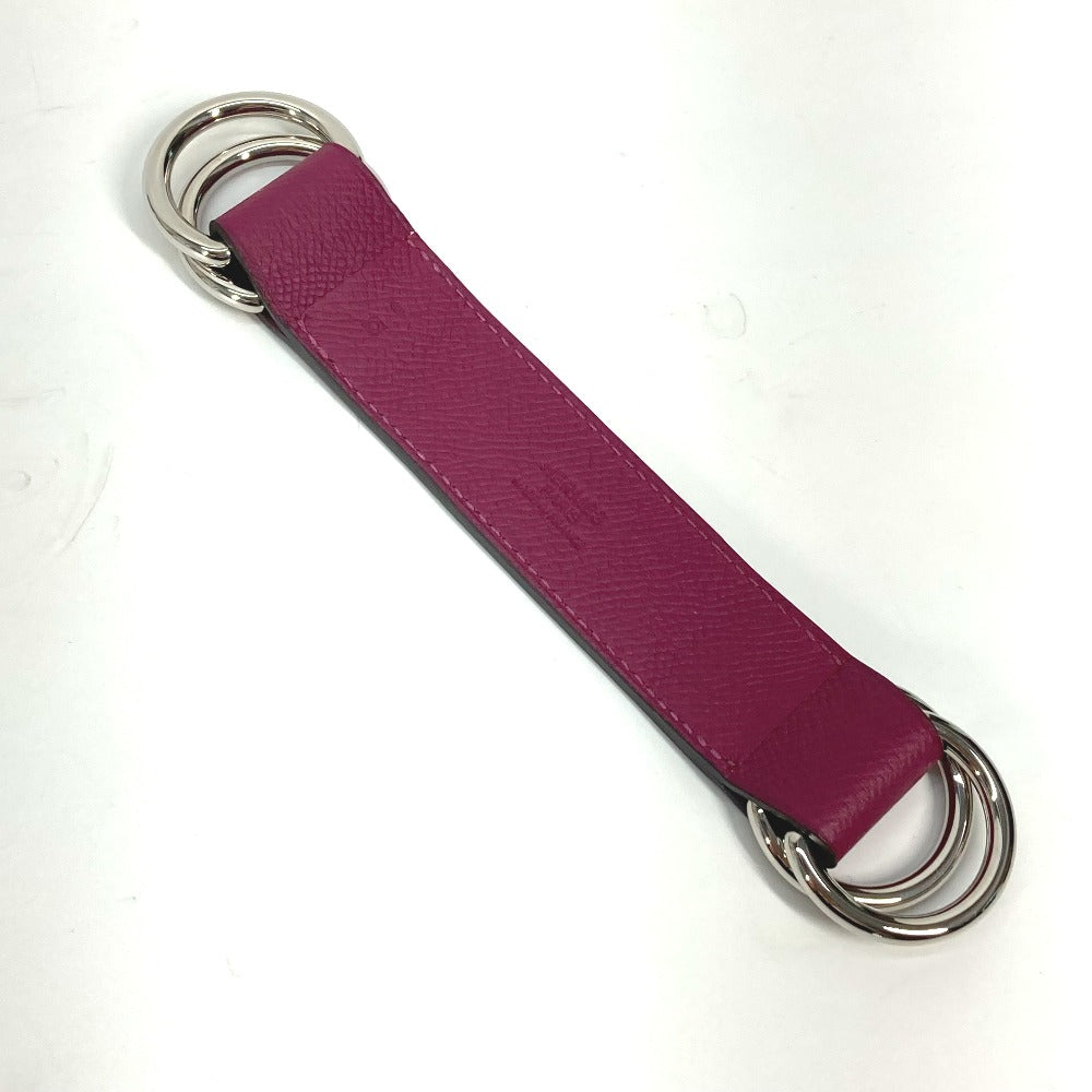 HERMES Scarf ring Epsom Purple type Romance Belt Accessories Women Used