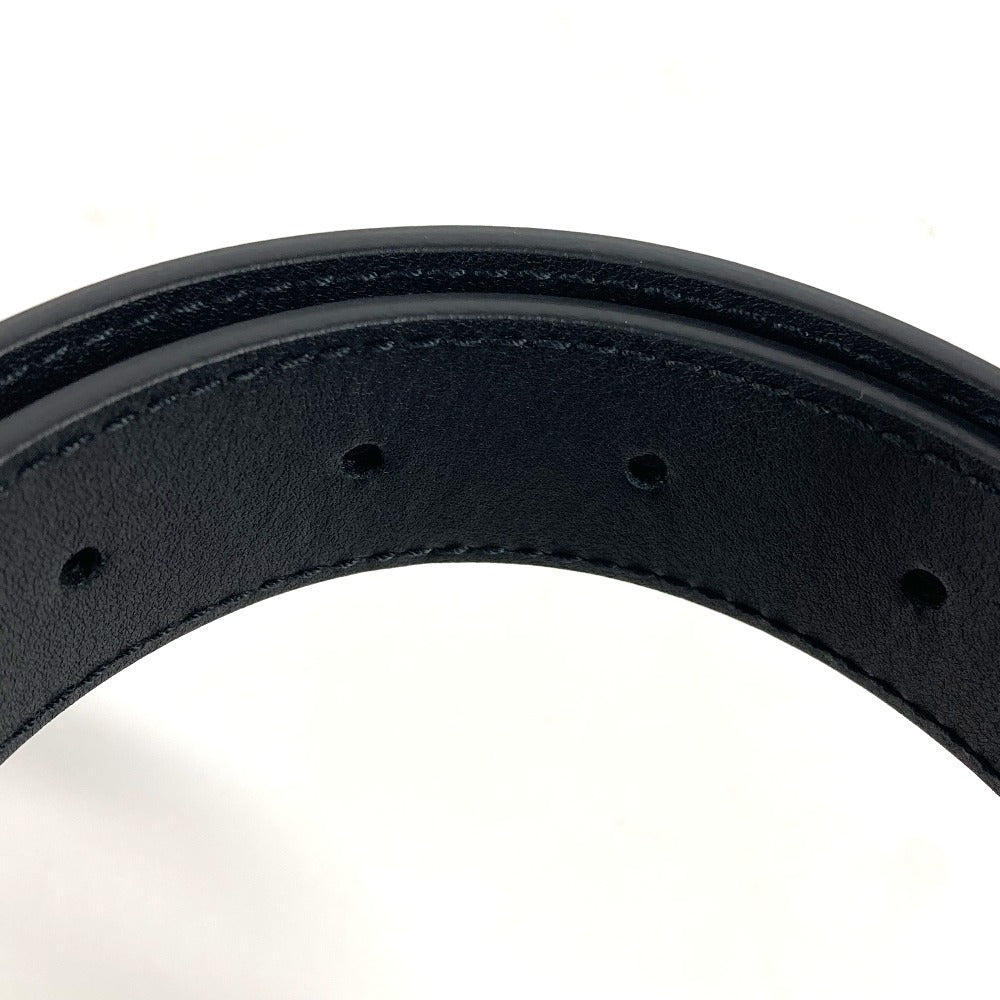 BALENCIAGA belt 680456 leather black GUCCI collaboration Hacker Project BB Logo Women Used