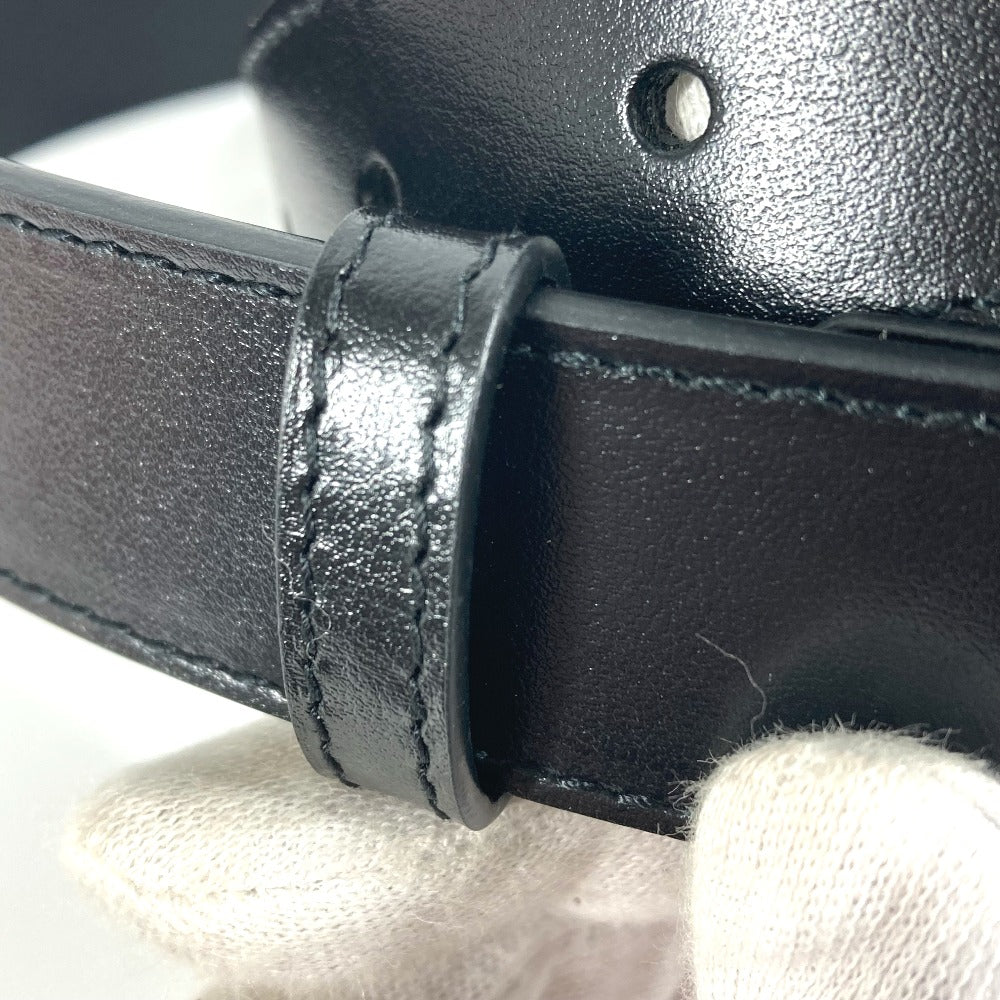 BALENCIAGA belt 680456 leather black GUCCI collaboration Hacker Project BB Logo Women Used