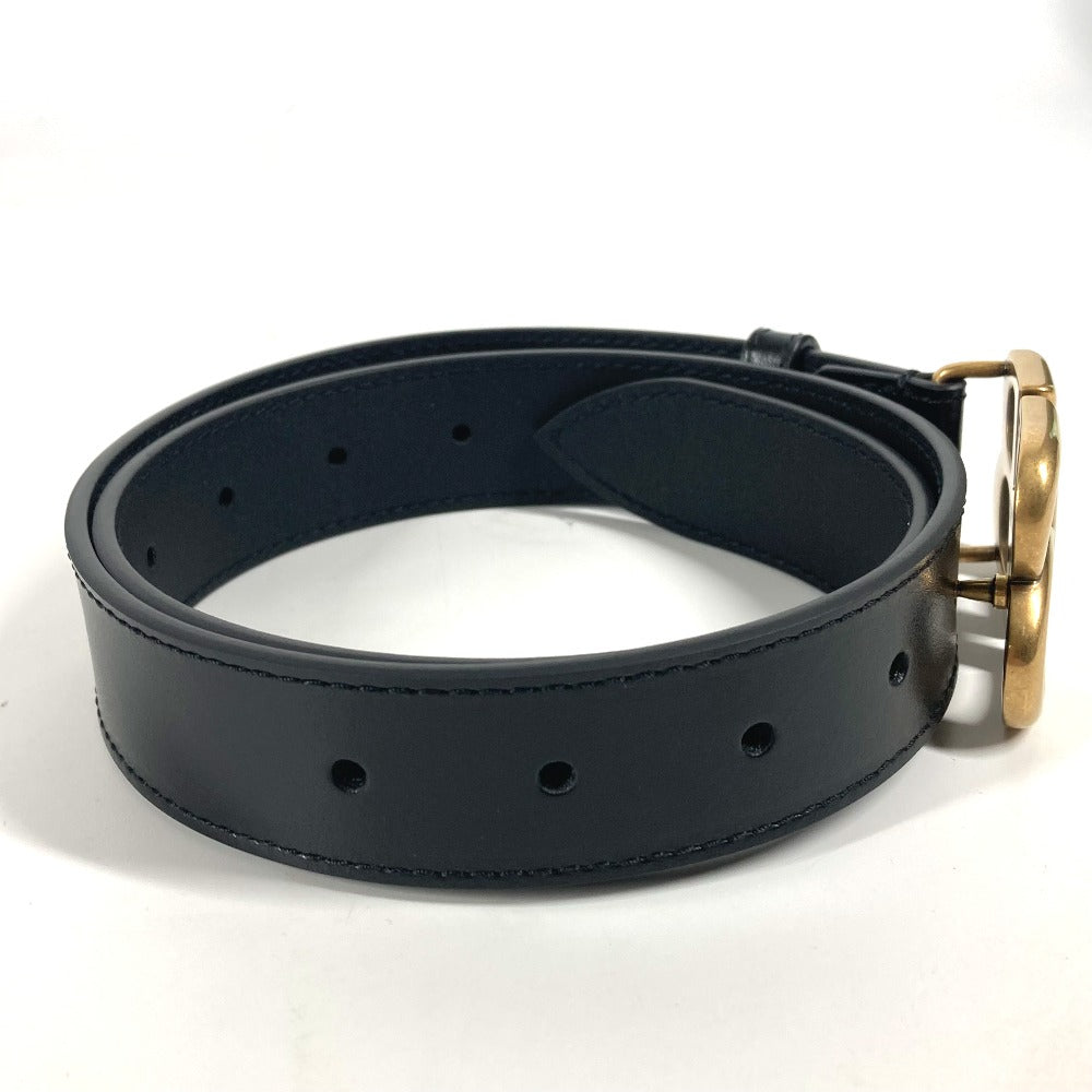 BALENCIAGA belt 680456 leather black GUCCI collaboration Hacker Project BB Logo Women Used