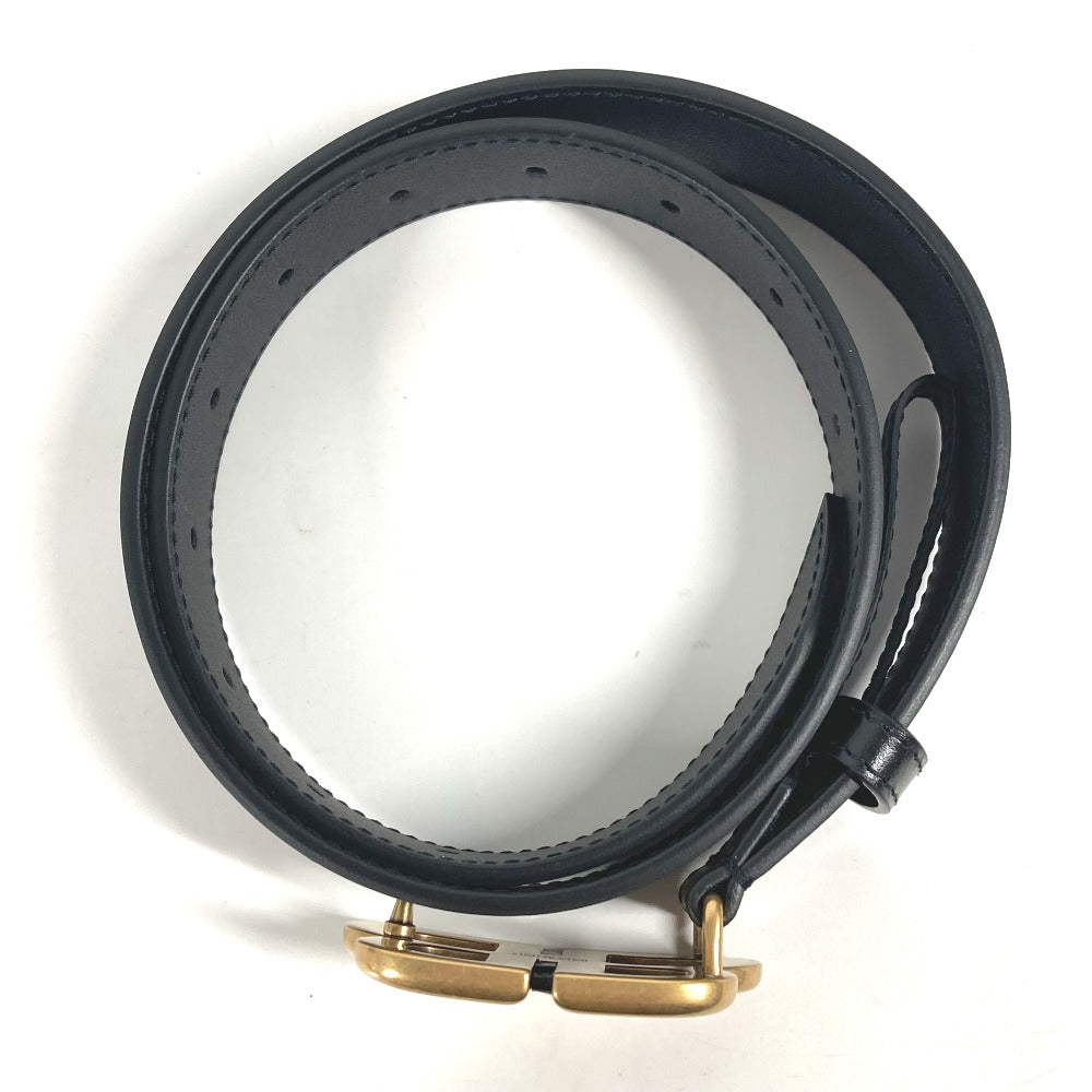 BALENCIAGA belt 680456 leather black GUCCI collaboration Hacker Project BB Logo Women Used