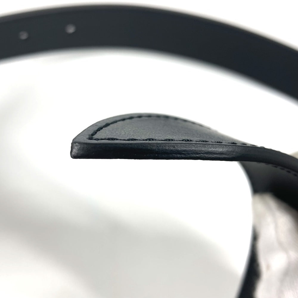 BALENCIAGA belt 680456 leather black GUCCI collaboration Hacker Project BB Logo Women Used