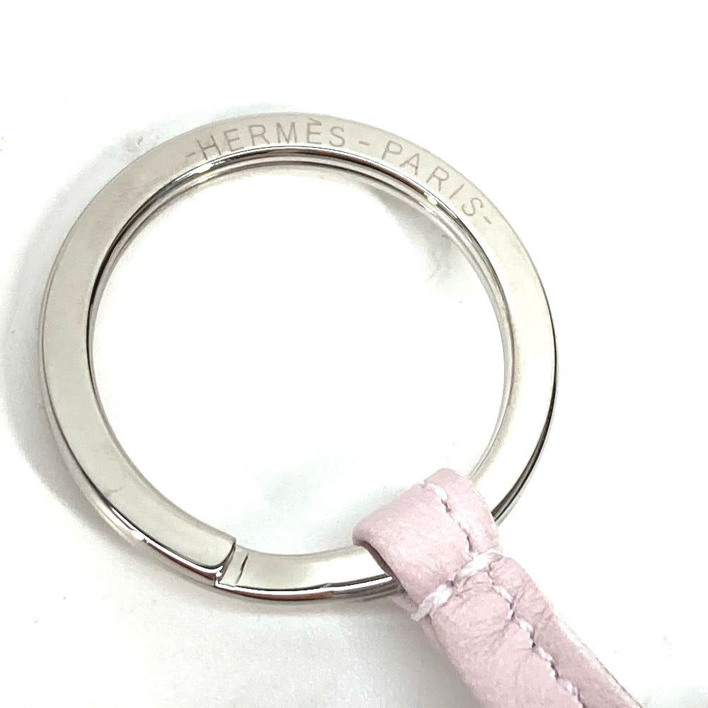HERMES key ring lambskin Light pink fringe Carmen Women Used
