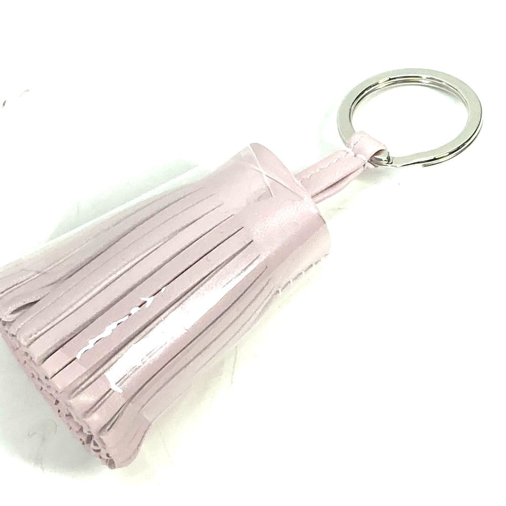 HERMES key ring lambskin Light pink fringe Carmen Women Used