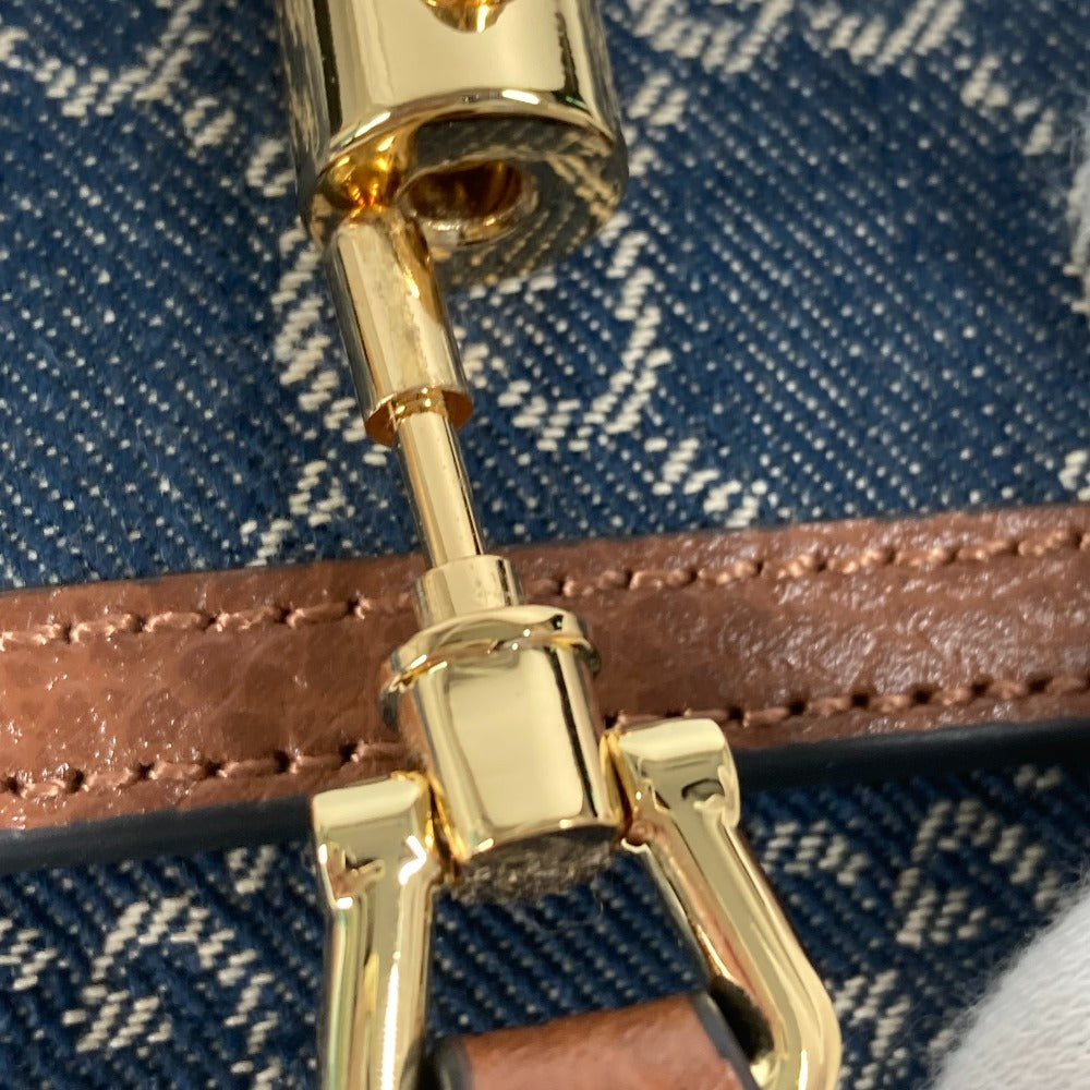 GUCCI Long Wallet Purse 652681 GG canvas blue GG denim Jackie 1961 Women Used