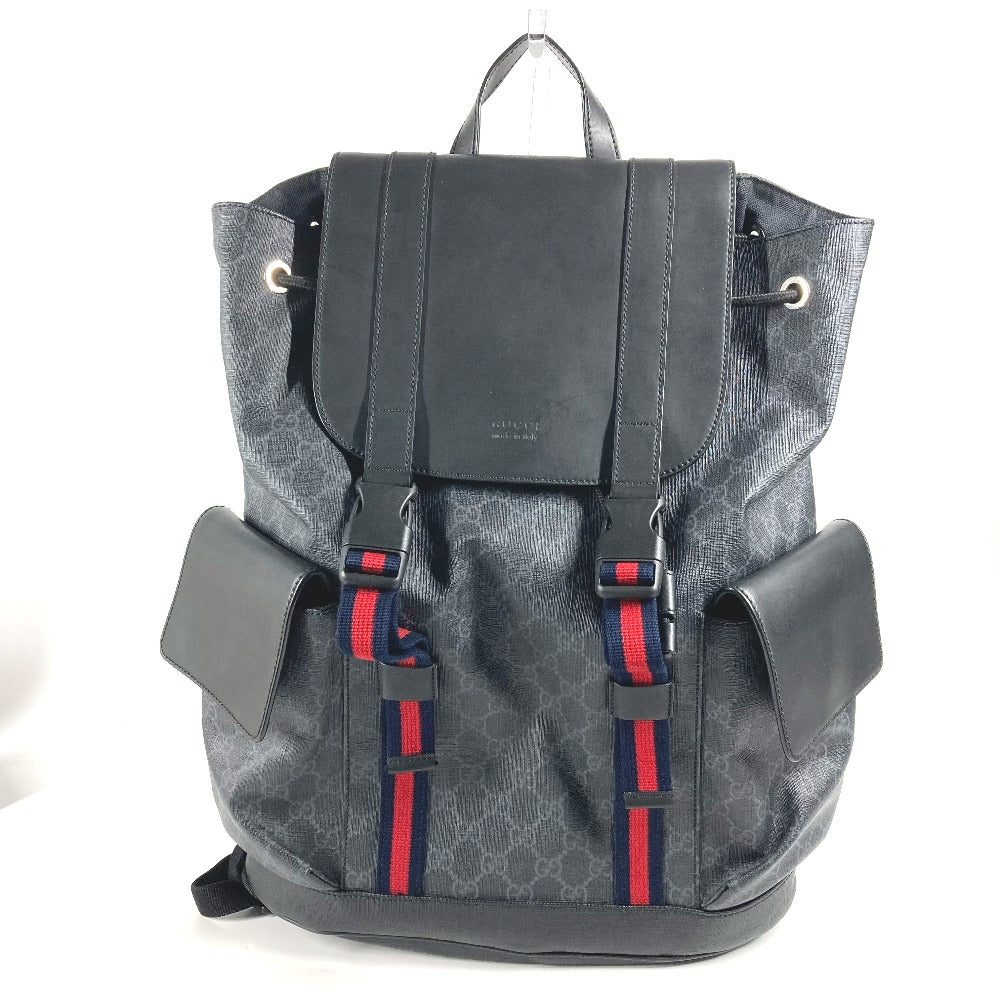 GUCCI Backpack 49556 GG Supreme Canvas black GG Supreme Tiger