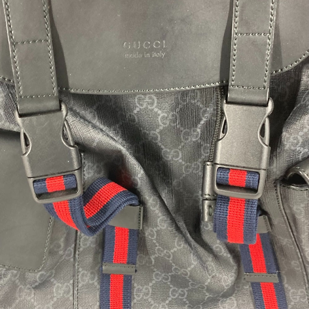 GUCCI Backpack 49556 GG Supreme Canvas black GG Supreme Tiger