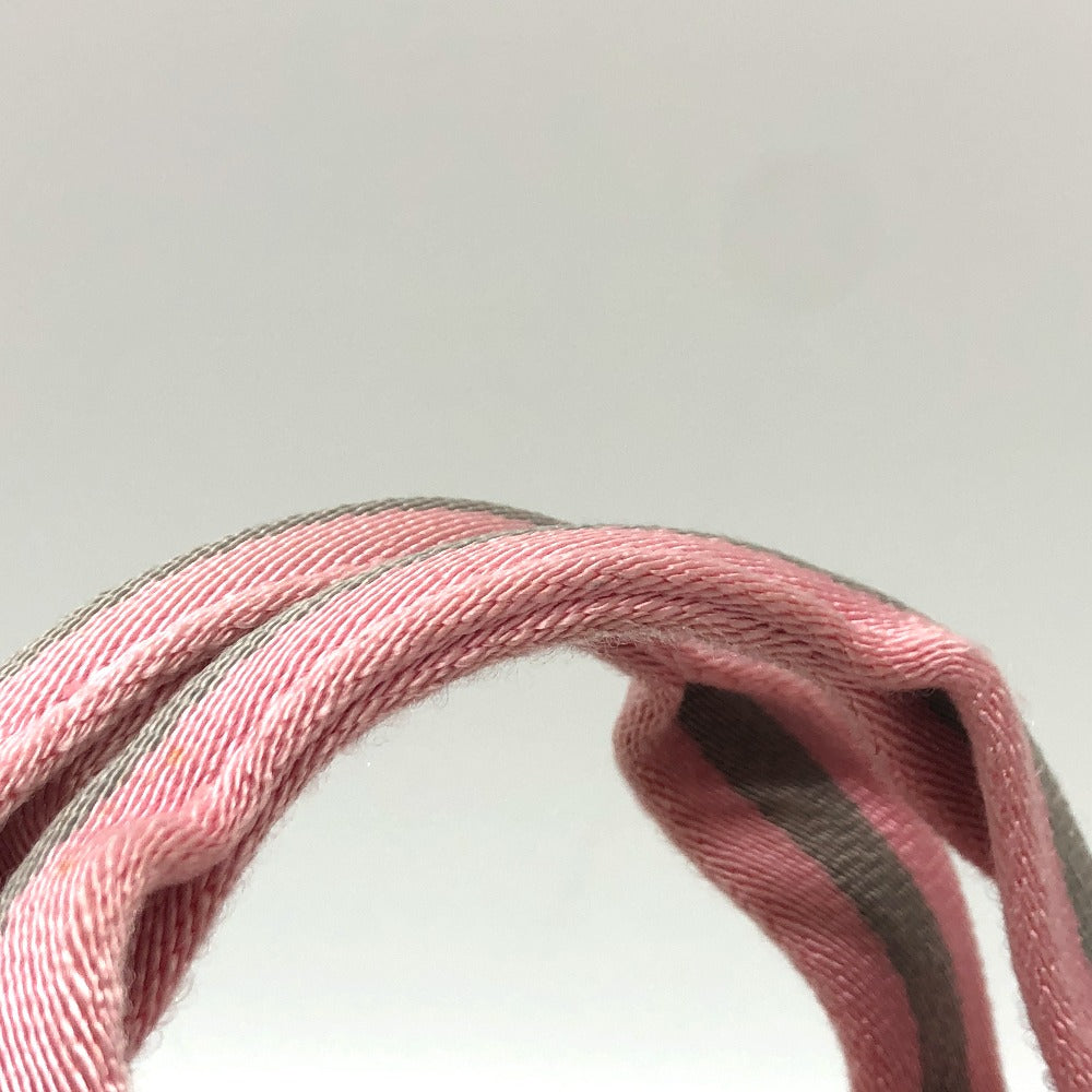 GUCCI Tote Bag 284728 GG canvas Brown x pink Chilled license GG Shelly line Women Used