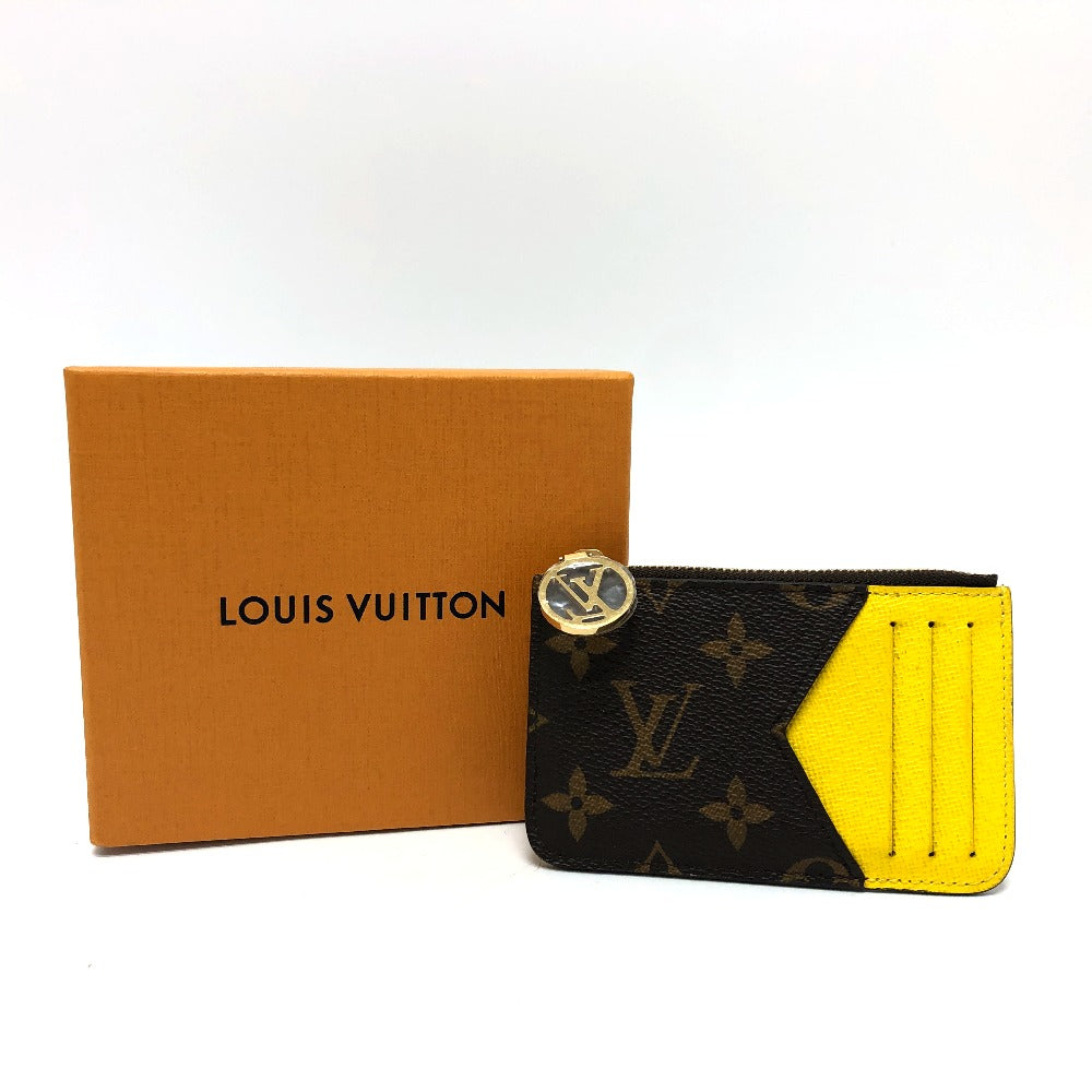 LOUIS VUITTON Coin case M81882 Monogram canvas Brown x yellow Monogram Porto Cult Romy mens Used