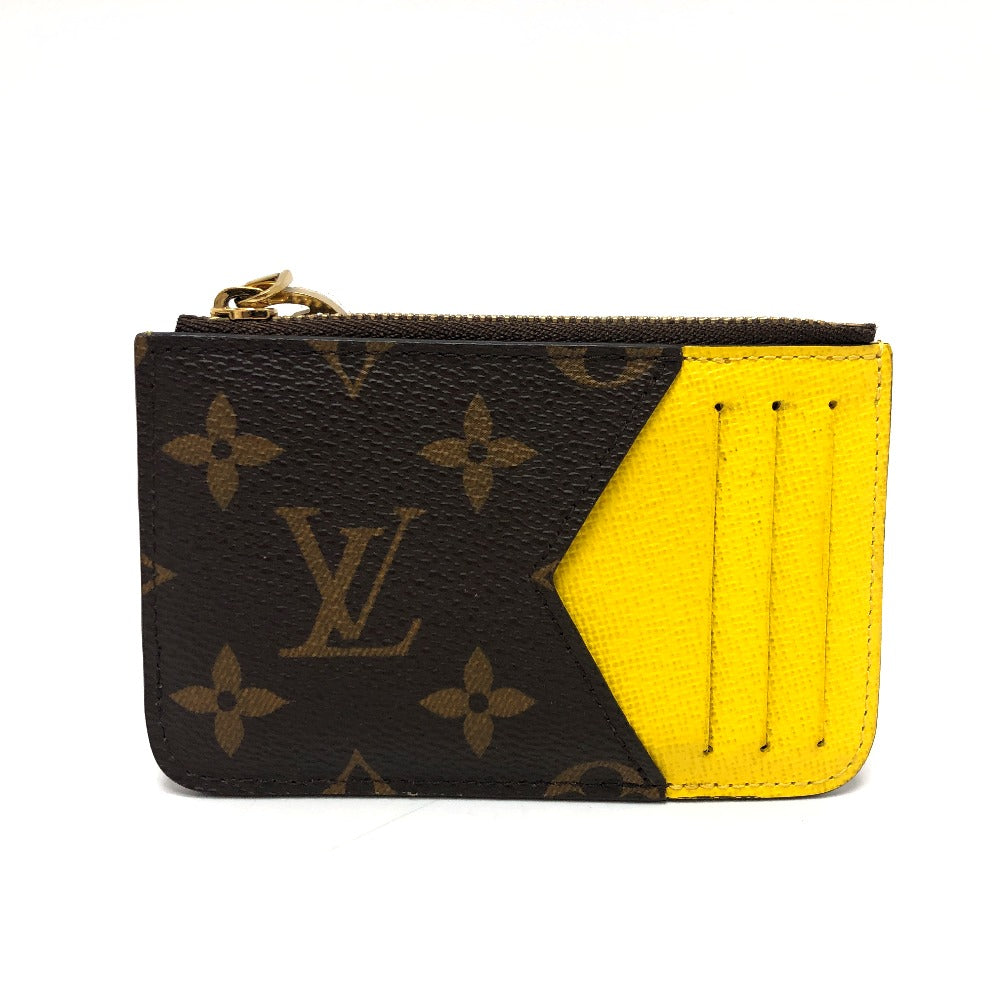 LOUIS VUITTON Coin case M81882 Monogram canvas Brown x yellow Monogram Porto Cult Romy mens Used