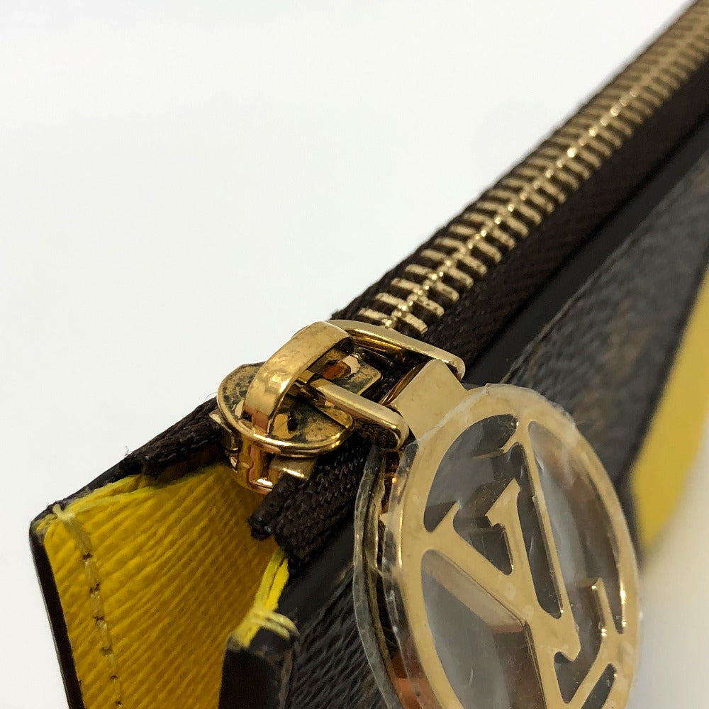 LOUIS VUITTON Coin case M81882 Monogram canvas Brown x yellow Monogram Porto Cult Romy mens Used