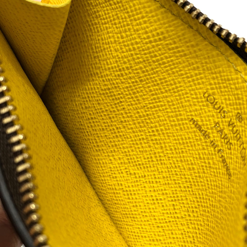 LOUIS VUITTON Coin case M81882 Monogram canvas Brown x yellow Monogram Porto Cult Romy mens Used