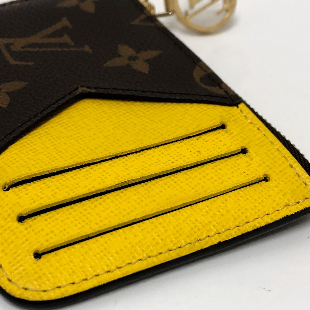 LOUIS VUITTON Coin case M81882 Monogram canvas Brown x yellow Monogram Porto Cult Romy mens Used