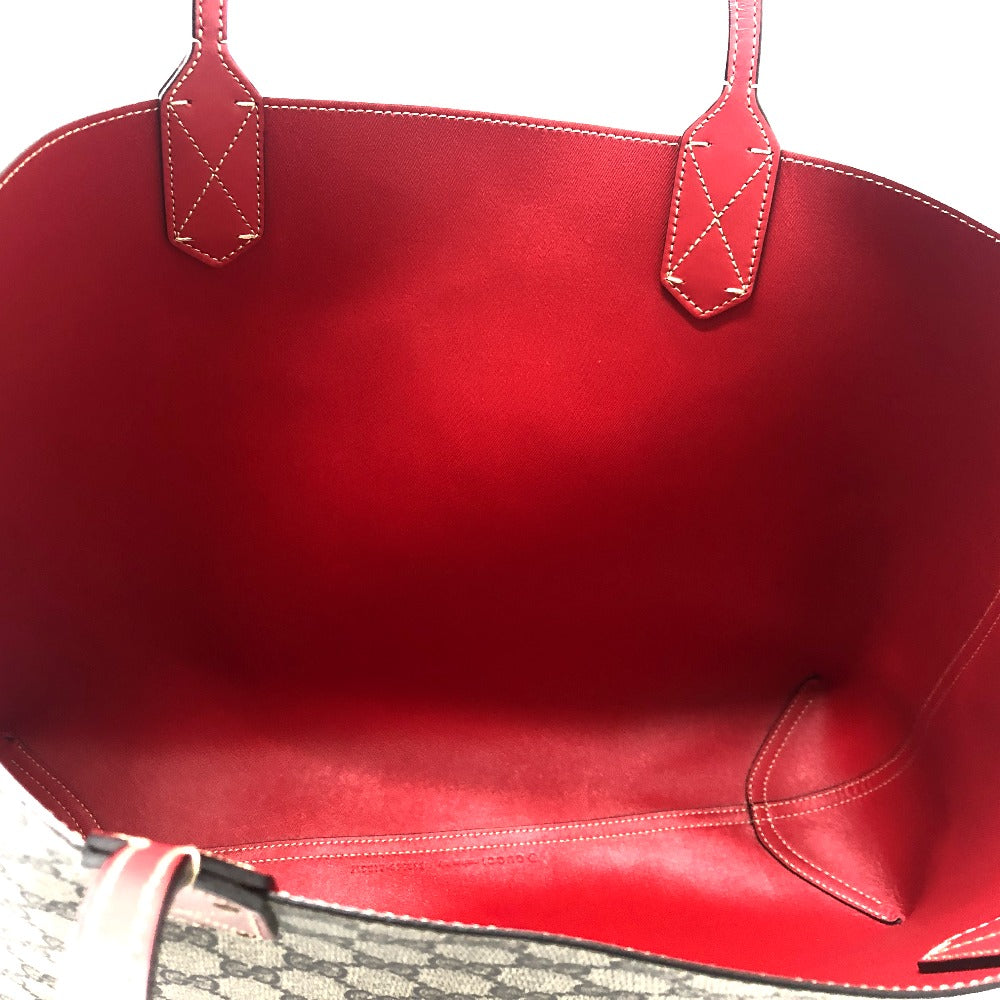 GUCCI Tote Bag 368568 GG Supreme canvas, leather Red x beige GG Supreme Reversible Medium Women Used
