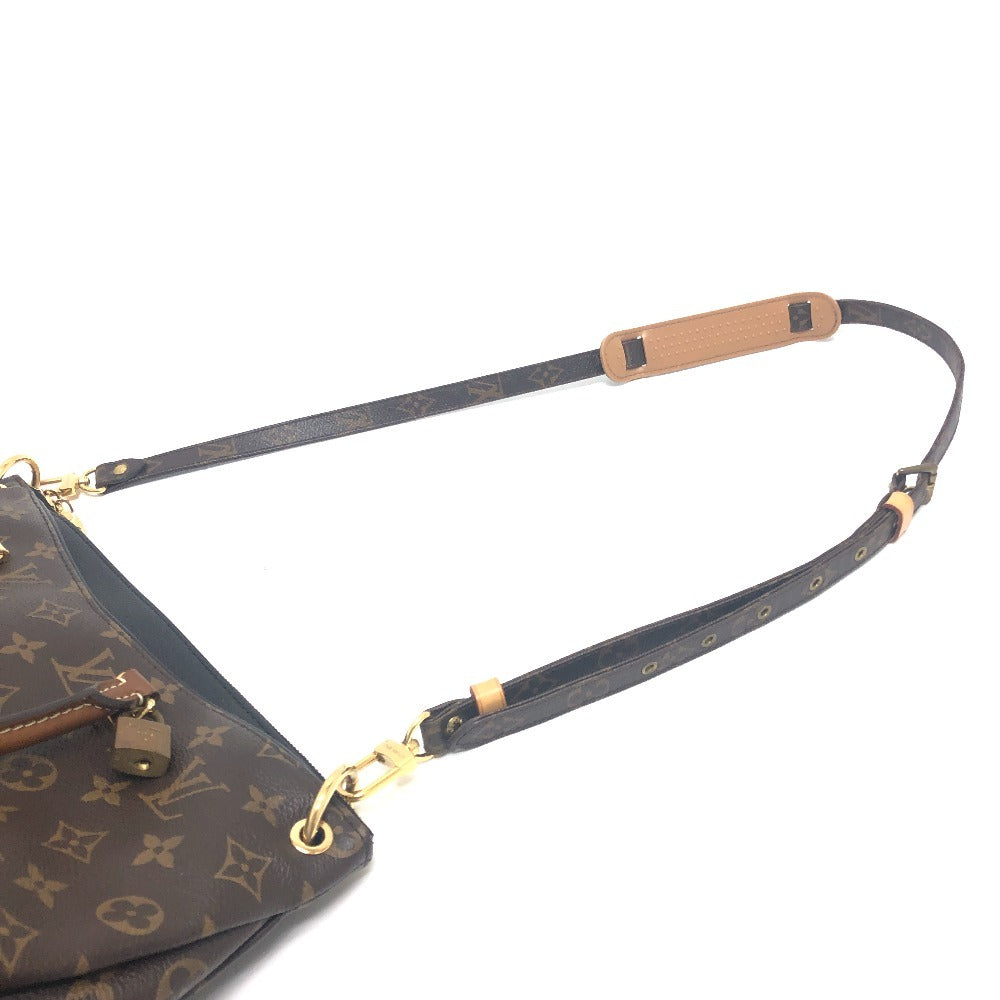 LOUIS VUITTON Handbag M41064 Monogram canvas Brown x black Monogram Pallas