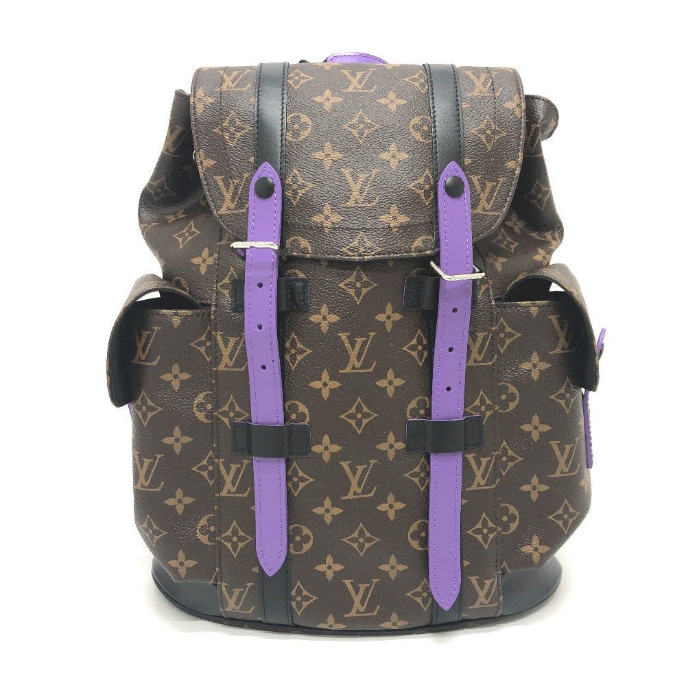 LOUIS VUITTON Backpack M46247 Monogram canvas purple Monogram macacer Christopher PM mens Used