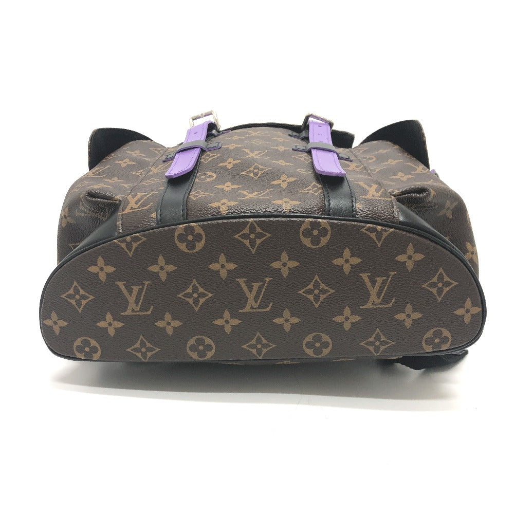 LOUIS VUITTON Backpack M46247 Monogram canvas purple Monogram macacer Christopher PM mens Used
