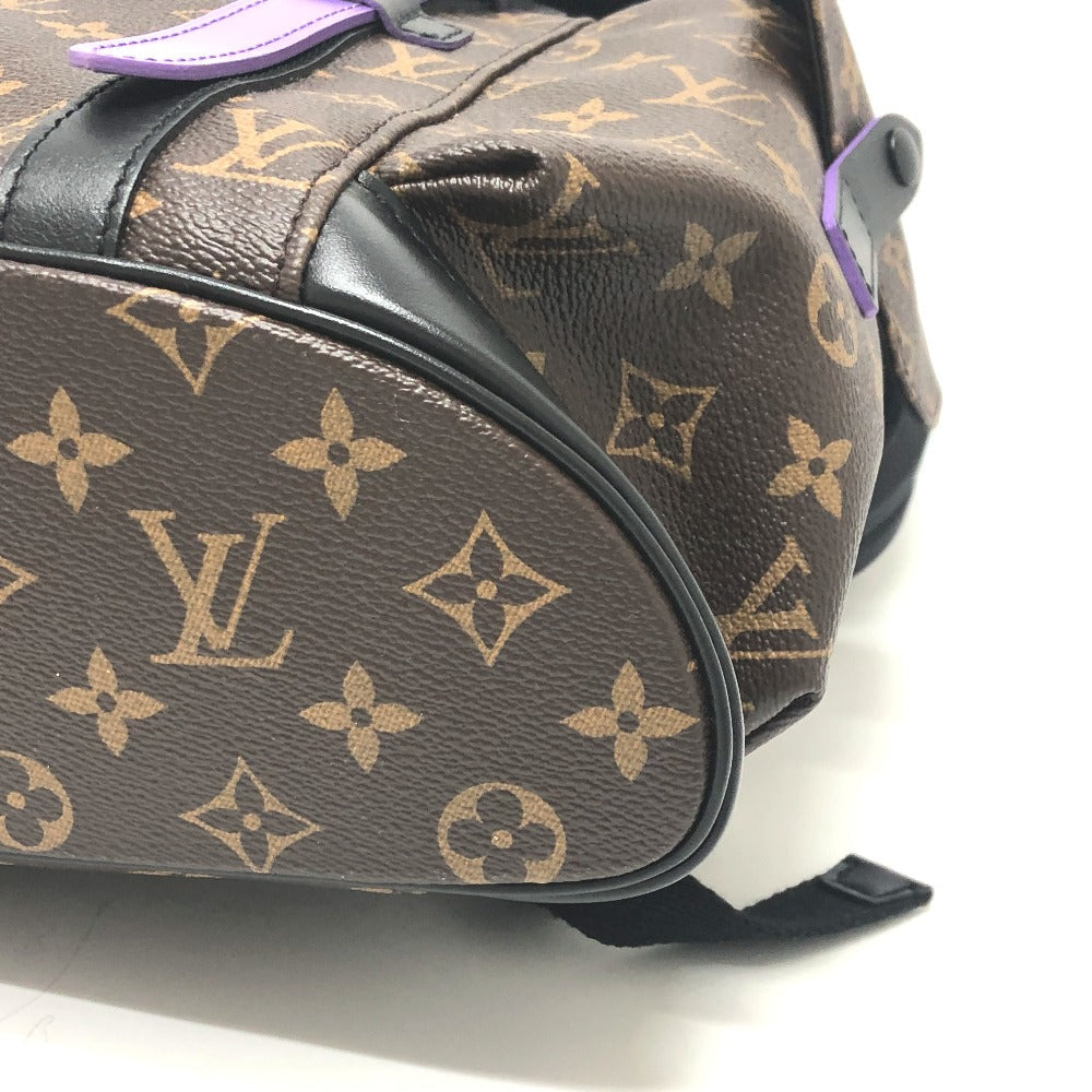 LOUIS VUITTON Backpack M46247 Monogram canvas purple Monogram macacer Christopher PM mens Used