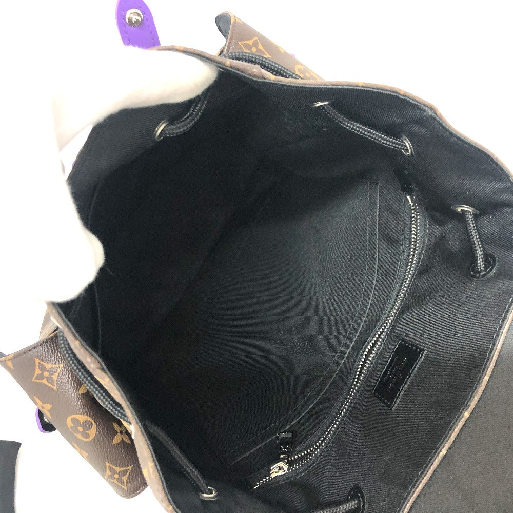 LOUIS VUITTON Backpack M46247 Monogram canvas purple Monogram macacer Christopher PM mens Used