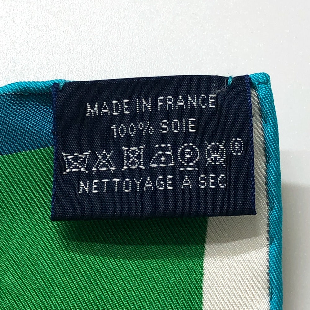 HERMES scarf silk green Carre90 Women Used