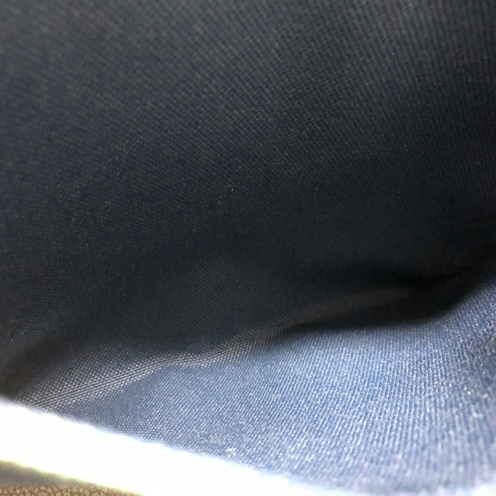 HERMES Tote Bag Toile Militaire, Taurillon Clemence Navy x Blue x Green Pure Sangle Women Used