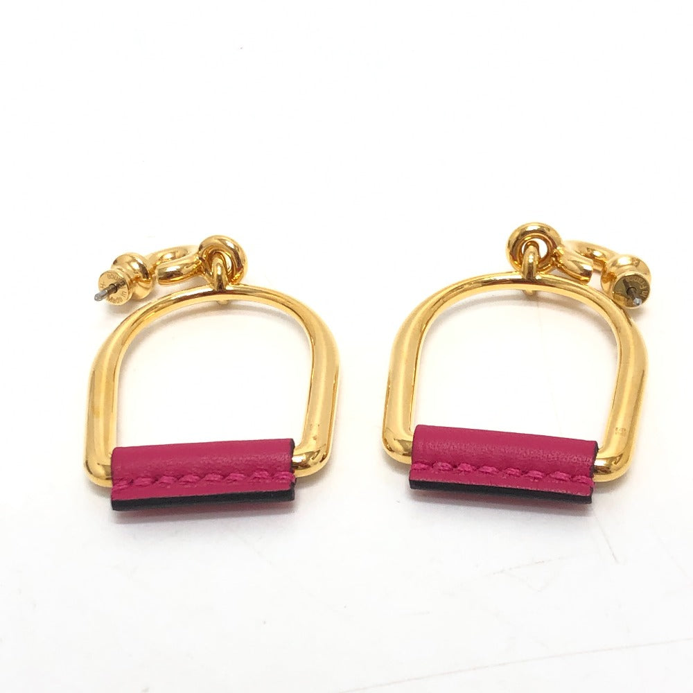 HERMES Pierce Swift, Metal Pink x Gold Heritage Equestre Etrier GM Women Used