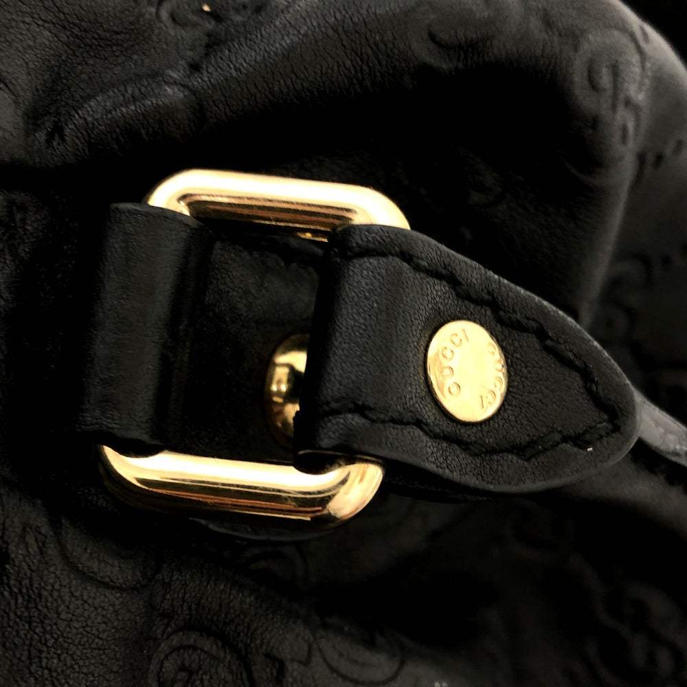 GUCCI Handbag 247902 leather black Guccisima Sukey Women Secondhand