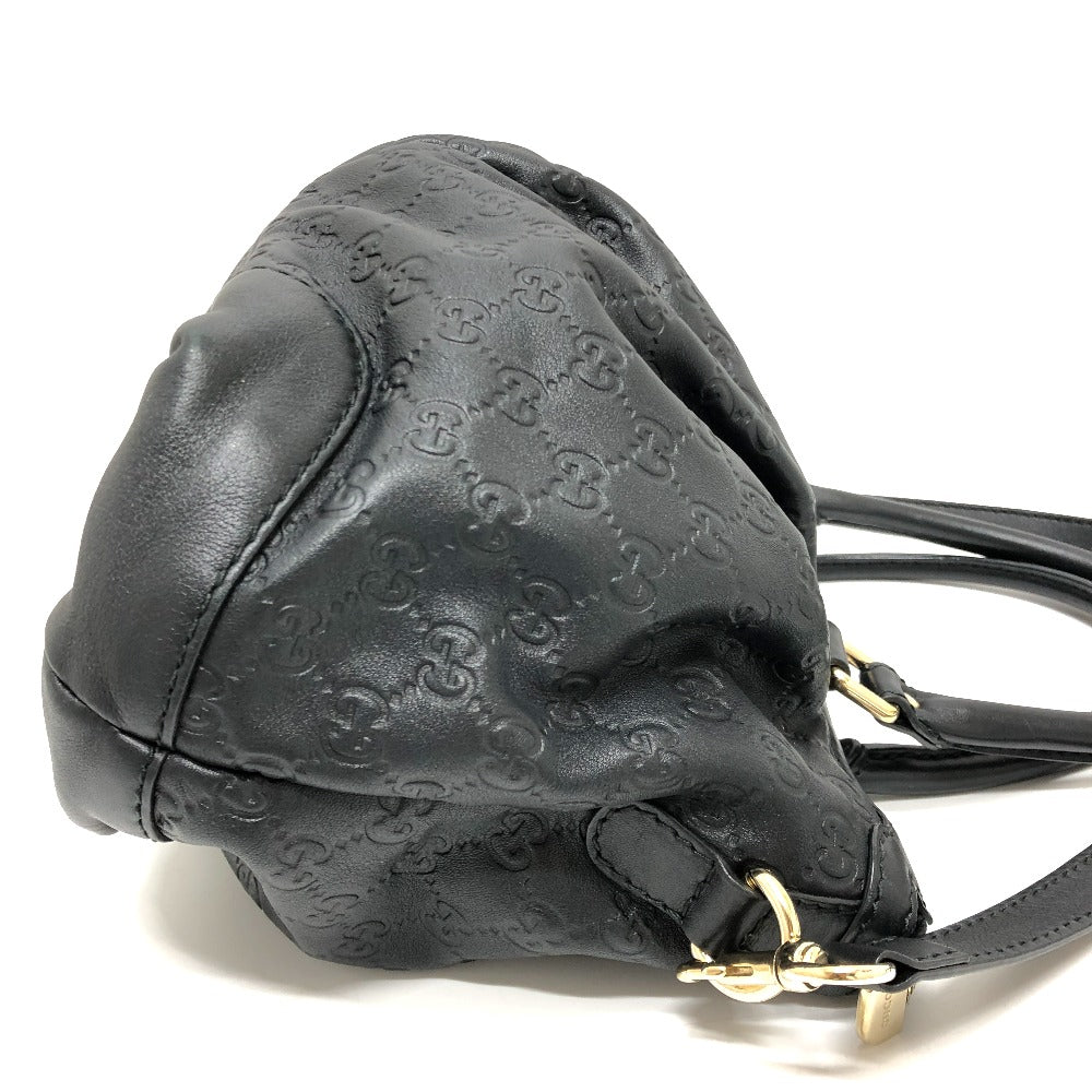 GUCCI Handbag 247902 leather black Guccisima Sukey Women Secondhand