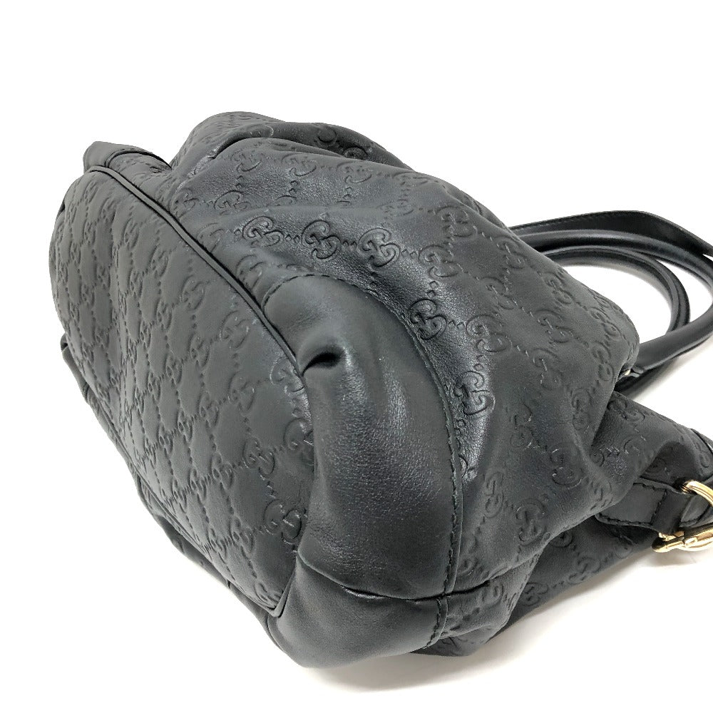 GUCCI Handbag 247902 leather black Guccisima Sukey Women Secondhand