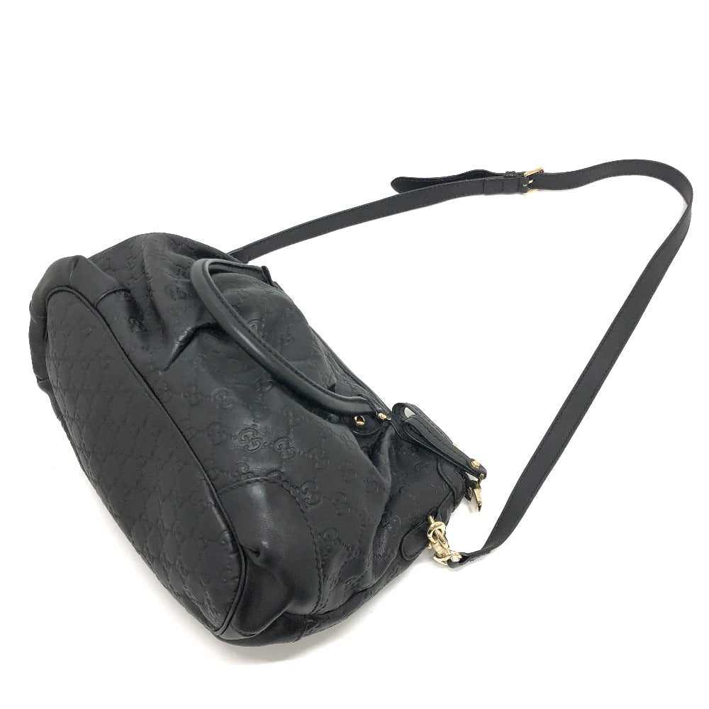 GUCCI Handbag 247902 leather black Guccisima Sukey Women Secondhand
