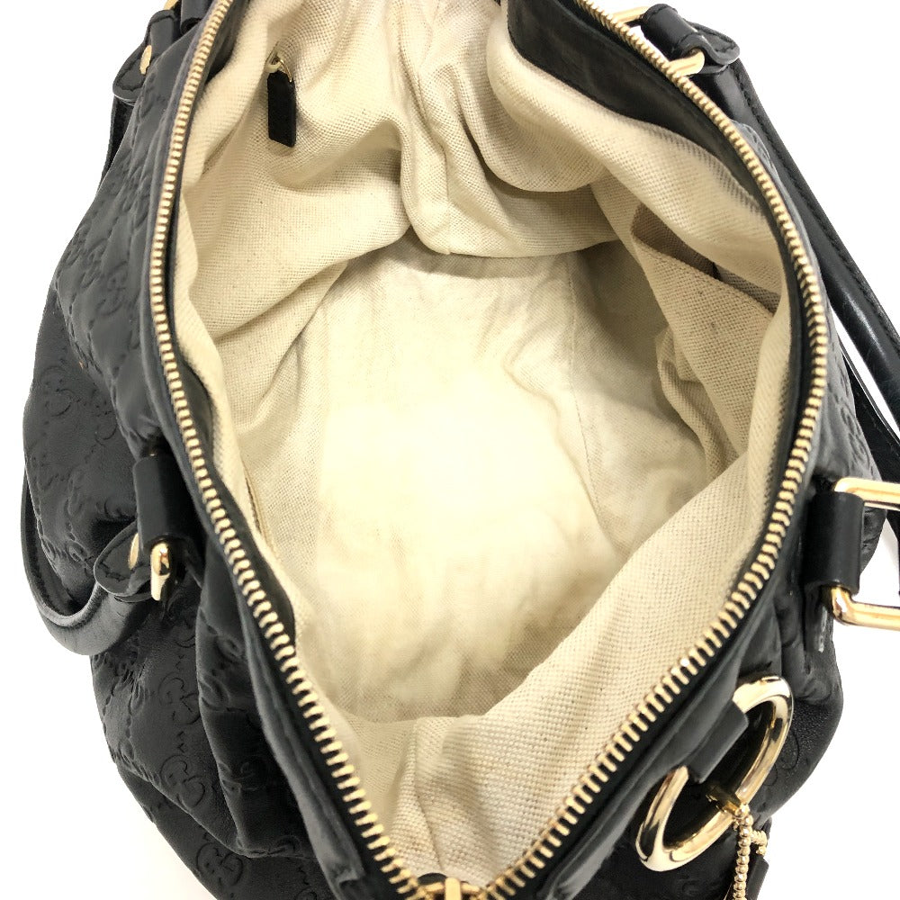 GUCCI Handbag 247902 leather black Guccisima Sukey Women Secondhand