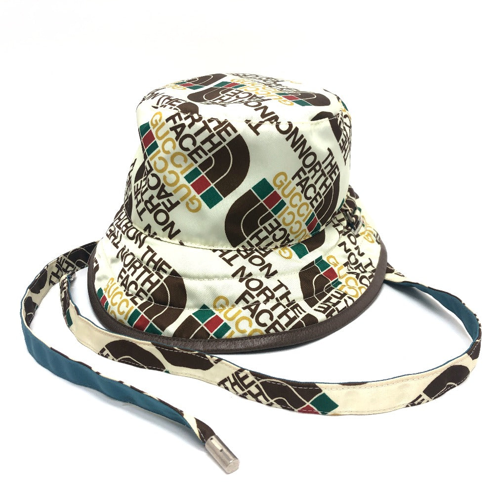 GUCCI hat 652942 Nylon White x blue Reversible logo THE NORTH FACE North Face collaboration unisex(Unisex) Used