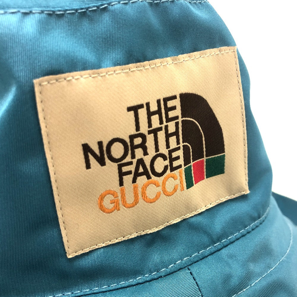 GUCCI hat 652942 Nylon White x blue Reversible logo THE NORTH FACE North Face collaboration unisex(Unisex) Used