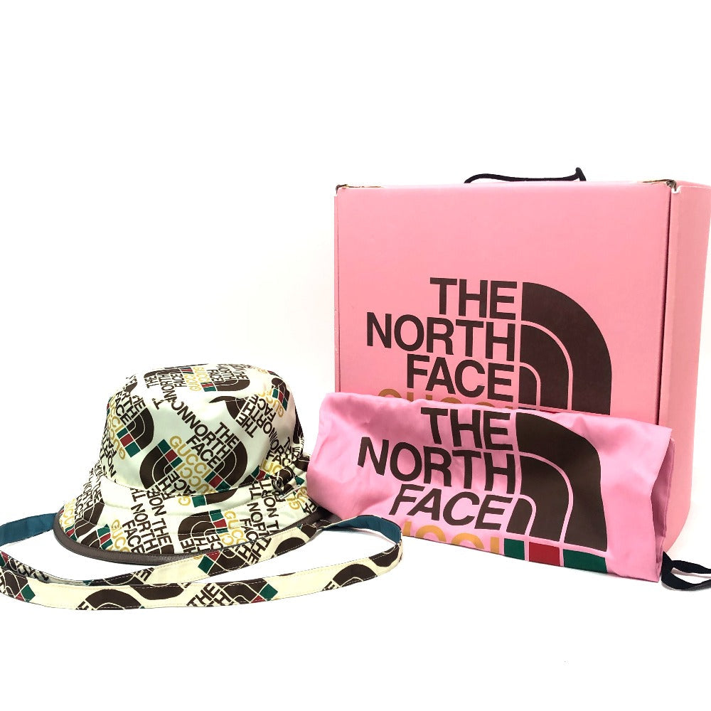 GUCCI hat 652942 Nylon White x blue Reversible logo THE NORTH FACE North Face collaboration unisex(Unisex) Used