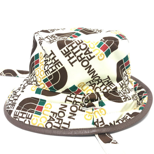 GUCCI hat 652942 Nylon White x blue Reversible logo THE NORTH FACE North Face collaboration unisex(Unisex) Used