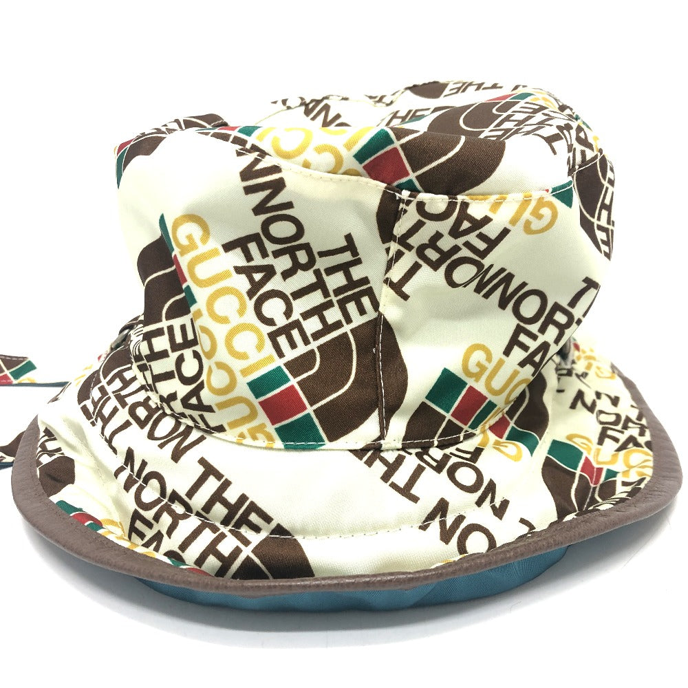 GUCCI hat 652942 Nylon White x blue Reversible logo THE NORTH FACE North Face collaboration unisex(Unisex) Used