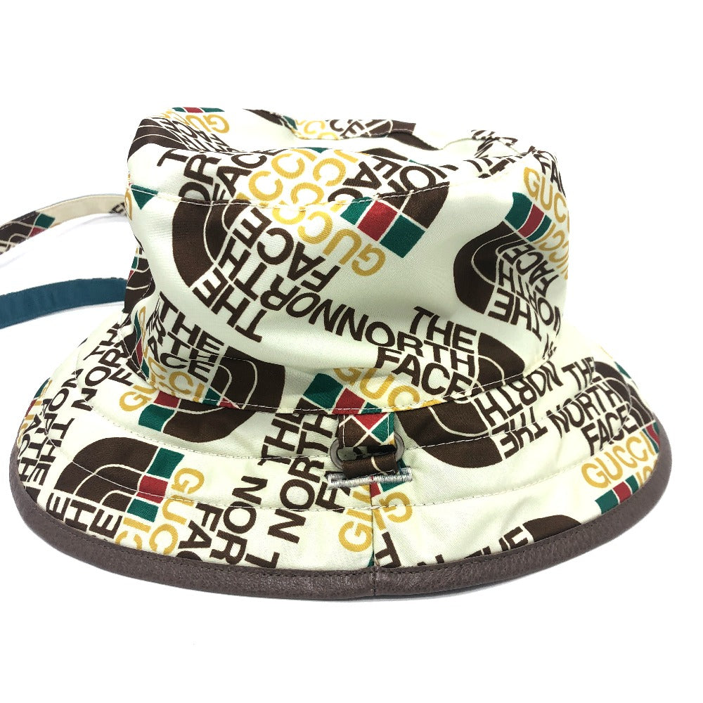 GUCCI hat 652942 Nylon White x blue Reversible logo THE NORTH FACE North Face collaboration unisex(Unisex) Used