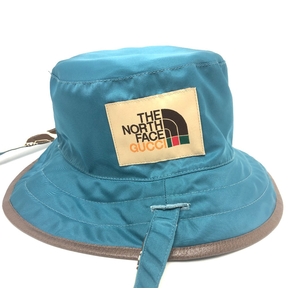 GUCCI hat 652942 Nylon White x blue Reversible logo THE NORTH FACE North Face collaboration unisex(Unisex) Used