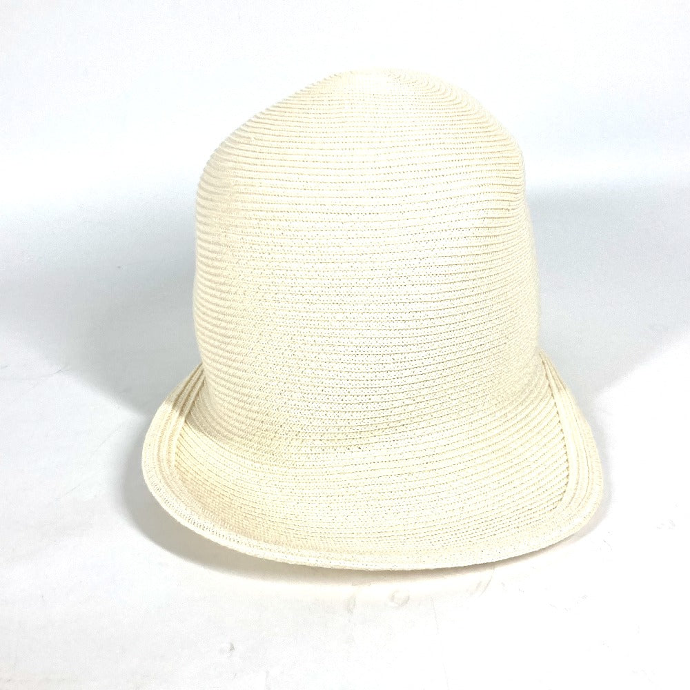 HERMES cap H221035N Polyester, Paper White type Serie button Emma Emma Women 56 Used