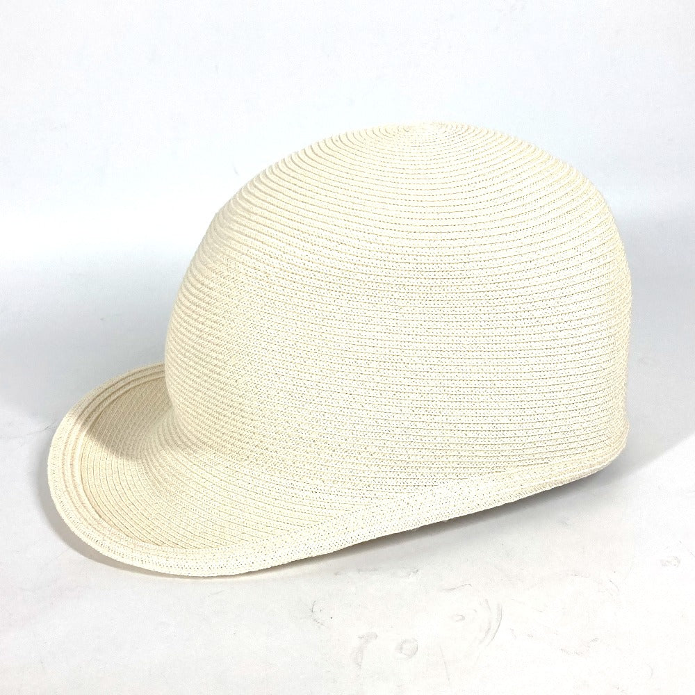 HERMES cap H221035N Polyester, Paper White type Serie button Emma Emma Women 56 Used