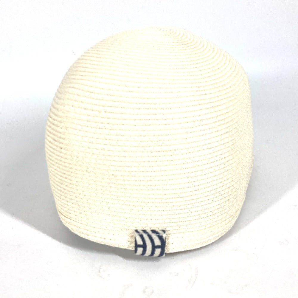 HERMES cap H221035N Polyester, Paper White type Serie button Emma Emma Women 56 Used