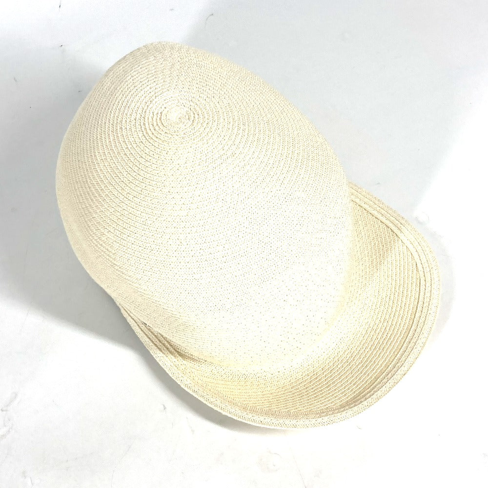 HERMES cap H221035N Polyester, Paper White type Serie button Emma Emma Women 56 Used